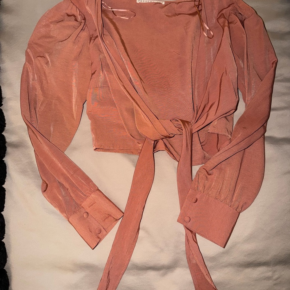 Potter's Pot Wrap Terracotta Blouse